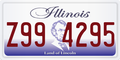 IL license plate Z994295
