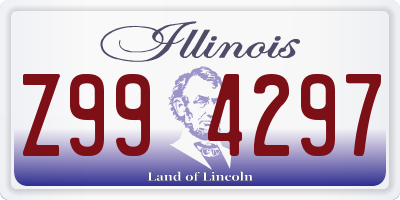 IL license plate Z994297