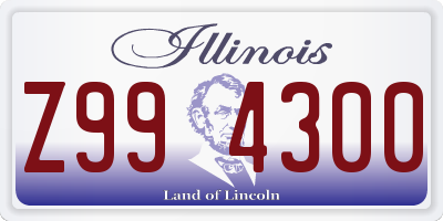 IL license plate Z994300