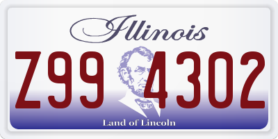 IL license plate Z994302
