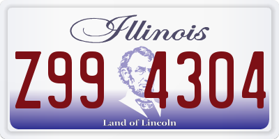 IL license plate Z994304