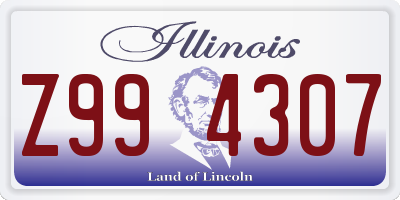 IL license plate Z994307