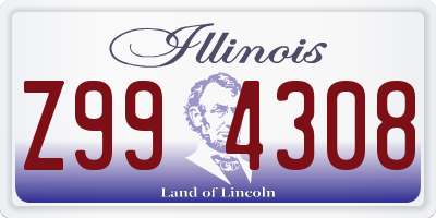 IL license plate Z994308