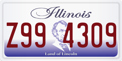 IL license plate Z994309
