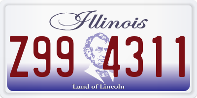IL license plate Z994311