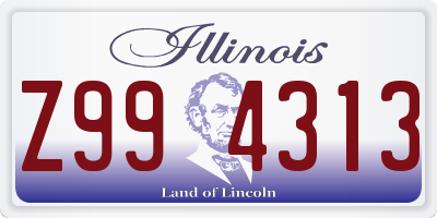 IL license plate Z994313