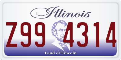 IL license plate Z994314