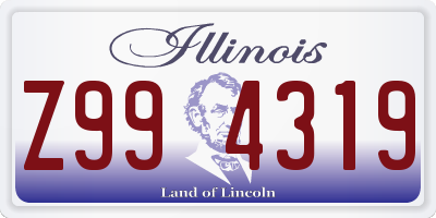 IL license plate Z994319