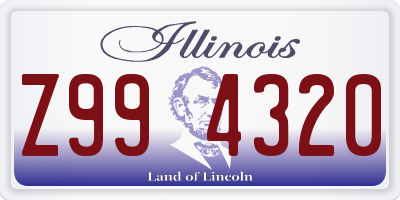 IL license plate Z994320