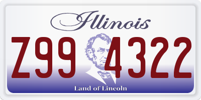 IL license plate Z994322