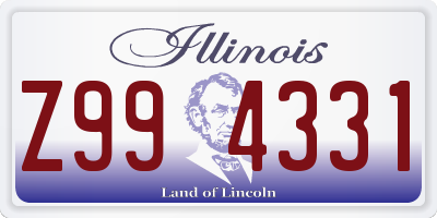 IL license plate Z994331