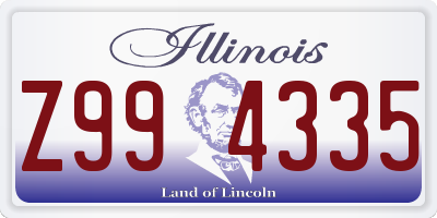 IL license plate Z994335