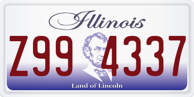 IL license plate Z994337