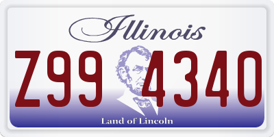 IL license plate Z994340