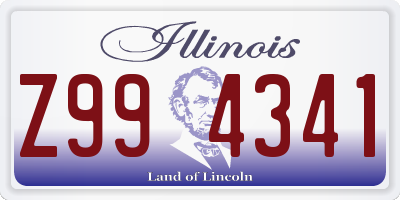 IL license plate Z994341