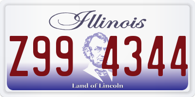 IL license plate Z994344