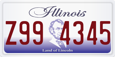 IL license plate Z994345