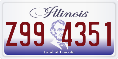 IL license plate Z994351