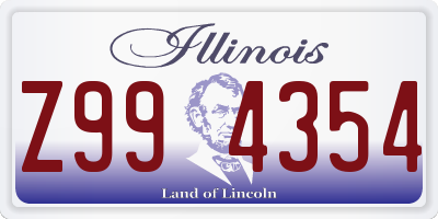 IL license plate Z994354
