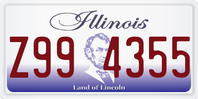 IL license plate Z994355