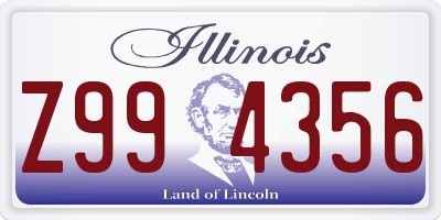 IL license plate Z994356