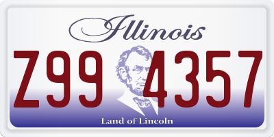 IL license plate Z994357