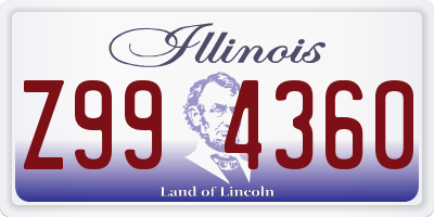 IL license plate Z994360