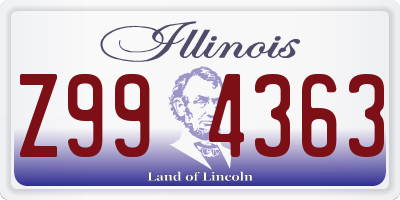 IL license plate Z994363
