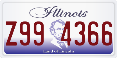 IL license plate Z994366