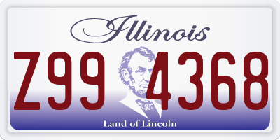 IL license plate Z994368