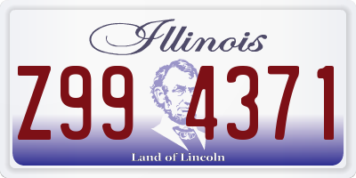 IL license plate Z994371