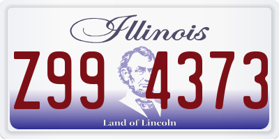 IL license plate Z994373