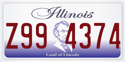 IL license plate Z994374