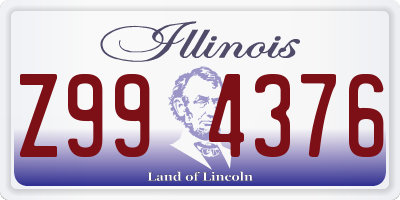 IL license plate Z994376