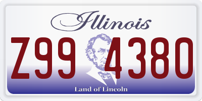 IL license plate Z994380