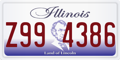IL license plate Z994386