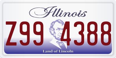 IL license plate Z994388