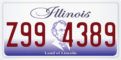 IL license plate Z994389