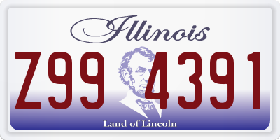 IL license plate Z994391
