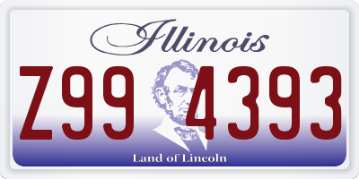 IL license plate Z994393