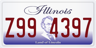 IL license plate Z994397