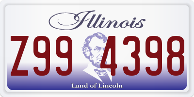 IL license plate Z994398