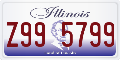 IL license plate Z995799