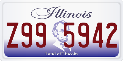 IL license plate Z995942