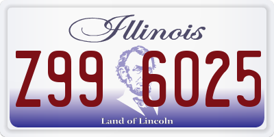 IL license plate Z996025