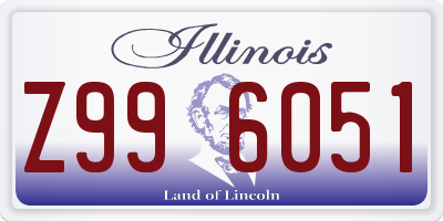 IL license plate Z996051