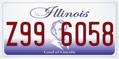 IL license plate Z996058