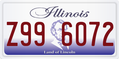 IL license plate Z996072