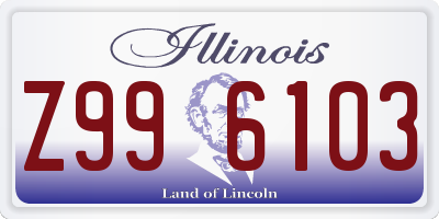 IL license plate Z996103