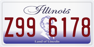 IL license plate Z996178